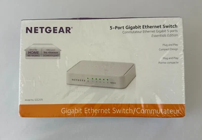 NETGEAR Ethernet Network Switches White Desktop 5-Port Gigabit GS205V2 - Image 1 of 4