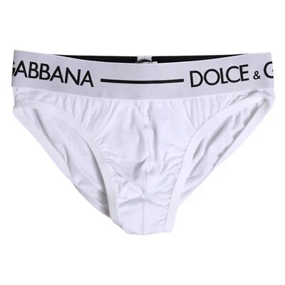 Cueca DOLCE & GABBANA branca algodão stretch regular IT4/EUA S 80usd - Imagem 1 de 4