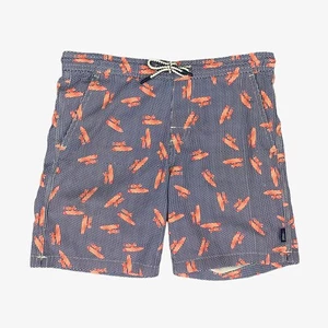 Johnnie-O Swim Shorts Boys 8 Blue Fin Trunks Brief Lined Elastic Waistband - Picture 1 of 12