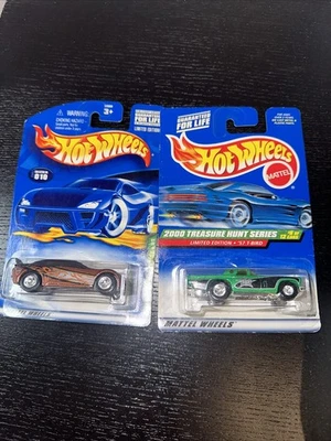 Hot Wheels 2001 Treasure Hunt Pontiac Rageous #10/12 Real Riders 2000 Tbird Lot - Image 1 of 4