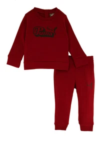 NEW Puma Boys Crew Neck Sweatshirt and Joggers burgundy S (8) - Picture 1 of 3