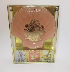 Vintage Pink Ducair Porcelain Shell With 3 Bath Cubes Nuitcal - Picture 1 of 3