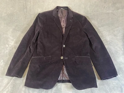 Banana Republic 运动外套男式 40S 紫色灯芯绒夹克量身定制 — 第 1/4 张图片