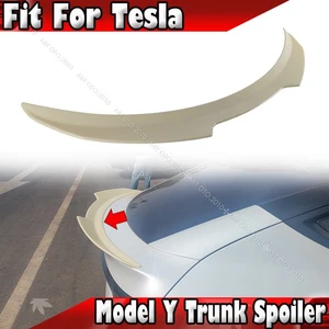 2025 Fits Tesla Model Y SUV Juniper V Look Rear Trunk Spoiler ABS Unpainted - Picture 1 of 6