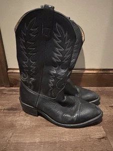 Mens DOUBLE H WORK WEST COWBOY Black BOOTS SIZE 10 D Style 3267 - Foto 1 di 7