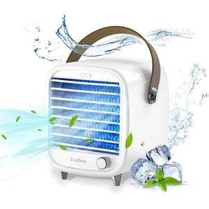 Fan Portable Ladies Desk Evaporative Ad Water Ice Mini LED - Picture 1 of 5