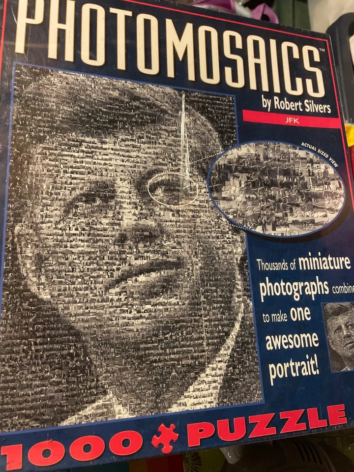 Quebra-cabeça lacrado JFK Photomosaics 1000 peças por Robert Silvers. KENNEDY - Imagem 1 de 1
