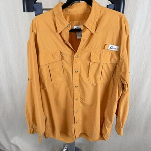 World Wide Sportsman XL Long Sleeve Fishing Shirt, Orange - Vented - Picture 1 of 4