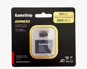 GameStop 512GB Express Micro SD Card for Nintendo Switch 2- IN HAND Shipped Fast - Photo 1 sur 4