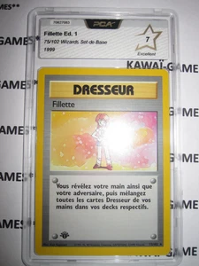 POKEMON (◕‿◕✿) FILLETTE 75/102 SET DE BASE RARE ED 1 1999 FRENCH PCA 7 NO PSA - Picture 1 of 3