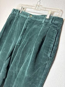 Chaps Ralph Lauren Corduroy Pants Mens 34x32 Classic Pleated Dress Trousers - Picture 1 of 5