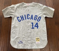 Vintage Mitchell & Ness Ernie Banks Chicago Cubs Jersey 44 Large