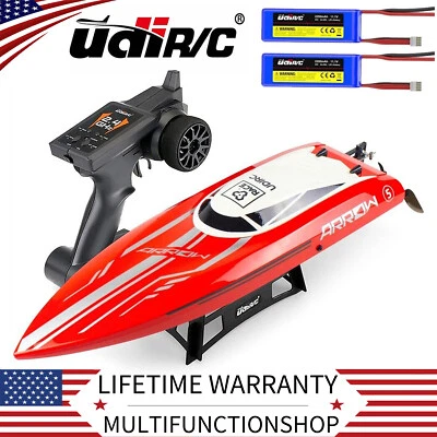 UDI RC Boat Brushless 2.4Ghz Remote Control Boat w/2 Battery for Adults Kids NEW - Image 1 of 4