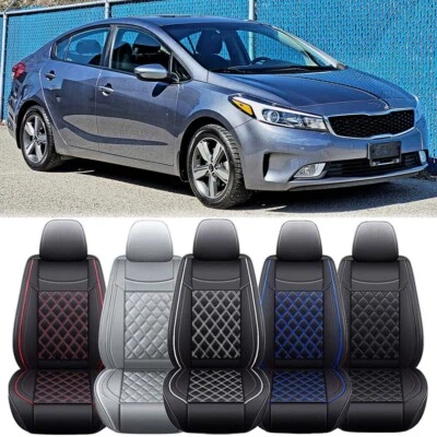 For Kia Forte 10-24 Car Seat Cover Leather Front Rear Full Set Protector 5-Seats - Изображение 1 из 4