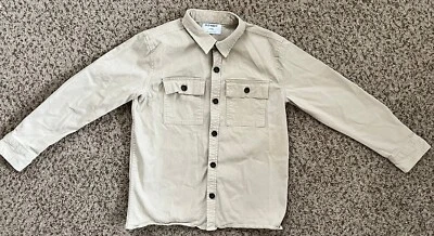 OLD NAVY BOYS TAN BROWN DENIM JEAN SHIRT SIZE 10-12 - Image 1 of 3