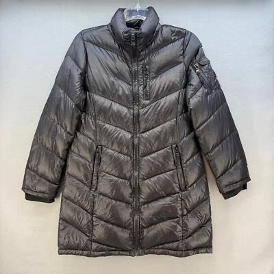 Abrigo Andrew Marc Puffer Para Mujer L Negro 650 Relleno Power Down Equipo Clásico de Invierno Foto 1 de 4