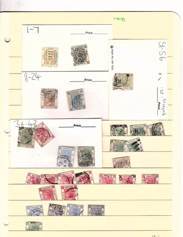 HONG KONG STAMP collection  7 dealer stock pages CV $ 1132.00 (mb24 Cover