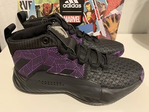 Adidas Dame 5 J Marvel Black Panther EG2627 Size 4.5y Basketball Shoes New Black - Picture 1 of 8