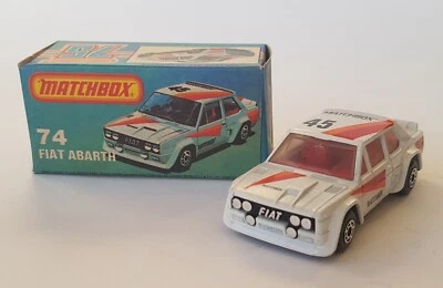 Rare Matchbox Superfast No. 74, Fiat Abarth Superb Very Near Mint Condition - Image 1 of 4