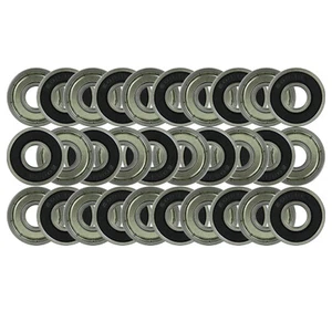 608ZZ / RS Precision Skateboard Bearings 8x22x7mm Double Shielded Silver 30 Pack - Picture 1 of 4