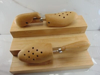 Pair of Vintage Solid Wood Shoe Trees womens SIZE medium - MADE IN WEST GERMANY - Image 1 of 4
