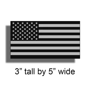 3 x 5 Black Gray Grunge American Flag Sticker USA Car Vehicle Subdued Decal  - Picture 1 of 1