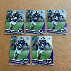 2023 Bowman Chrome University # 3 Treshaun Ward 5 Card Lot Kansas State - Picture 1 of 2