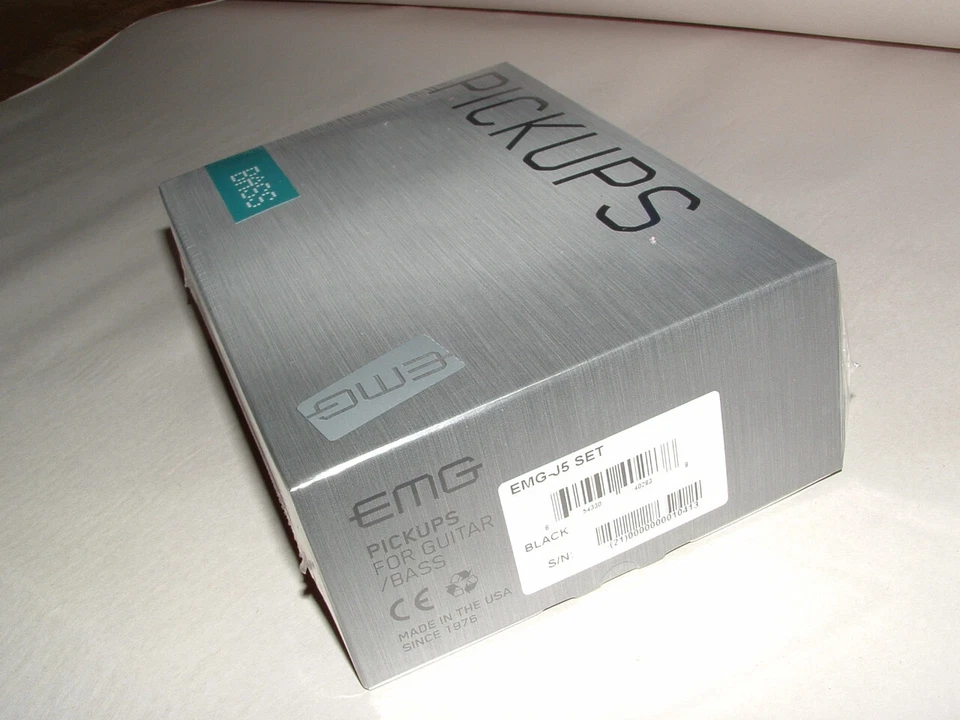 EMG J5 набор активный 5 струнных инструментов Jazz бас звукосниматель комплект (черный) новый с гарантией - Изображение 1 из 1