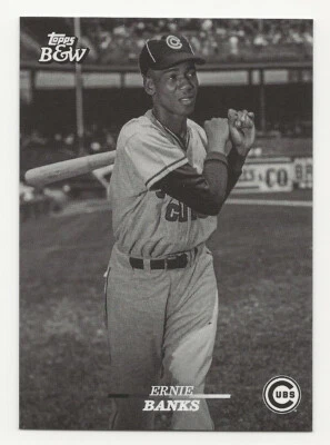 2024 Topps Black and White ERNIE BANKS Vault HOF Legend SP #106 Cubs B&W - Image 1 of 2