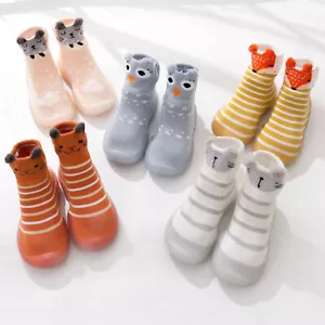 Infant Toddler Cute Cartoon Animals Shoes First Walkers Baby Elastic Socks Shoes - Picture 1 of 39