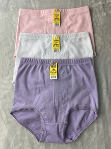 ANN DIANE Brief Women Lot Of 3 Large Purple White Pink High Waist Underwear - Picture 1 of 22