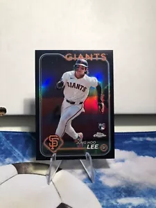2023-24 Topps Chrome Black Refractor Jung Hoo Lee /10 Rookie #201 Giants - Picture 1 of 16