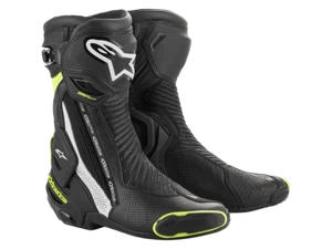 Alpinestars SMX Plus V2 Vented Boots (Black/White/Yellow) - Picture 1 of 1