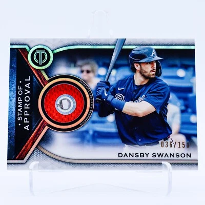 2021 Topps Tribute Dansby Swanson Stamp of Approval Relic /150 #SOA-DS - Image 1 of 2
