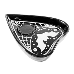 Sourpuss Planchette Dish Kitchen Ouija Bats Spiderweb Witchcraft Occult - Picture 1 of 3
