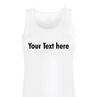 Custom Printed Vest • Ladies Text T Shirt Tank Top Personalised • Text Only