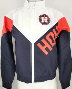 NEW Houston Astros Navy Blue New Era Full Zip Windbreaker Jacket Women's S - Picture 1 of 9