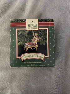 1992 Hallmark Keepsake Ornament, "Dancer and Dasher” First of Five - Picture 1 of 5