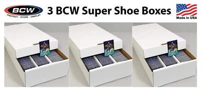 x3 BCW 3000 Ct Super Shoe Box Gaming Baseball Trading Card Storage Fit Toploads - Image 1 of 4