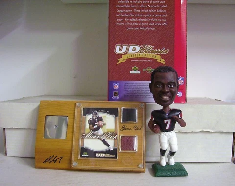 Michael Vick Atlanta Falcons Black Uni Upper Deck Atlanta Falcons Bobblehead Cover