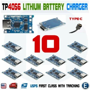 10pcs TP4056 Type-C USB 5V 1A 18650 Lithium Battery Charging & Protection DW01A - Picture 1 of 6