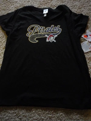 Футболка Pittsburgh Pirates новая с ценниками дамская LG--ИСКРЫ--ДВЕ РУБАШКИ - Изображение 1 из 3
