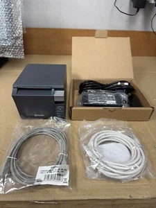 Epson Fast Receipt Thermal POS Printer M296A TM-T70II Incl Power Supply. LAN/USB - Picture 1 of 3