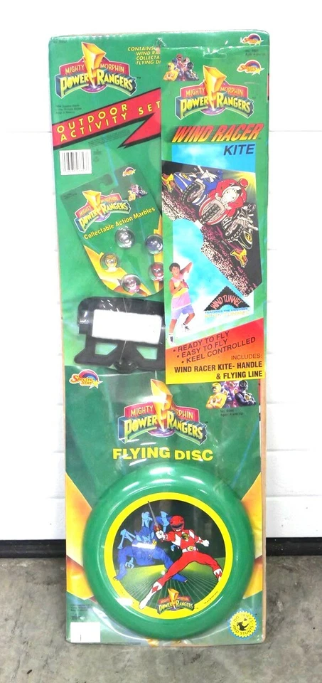 Juego de actividades al aire libre Mighty Morphin Power Rangers cometa disco volador conjunto sellado  Foto 1 de 1