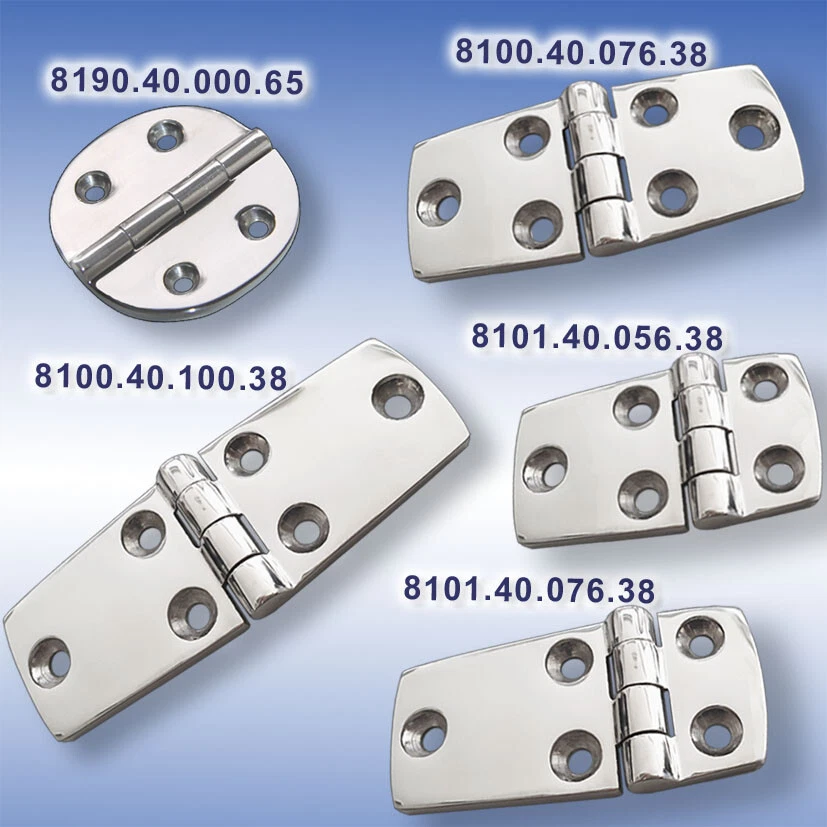 SPANNFIX-SHOP.COM Scharnier A4 Edelstahl Niro V4A Türscharnier Bootsport Yachtsport Yacht Steel