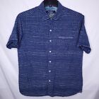 Tommy Bahama Button Down Shirt Mens Large Blue Striped Casual Beach Cotton