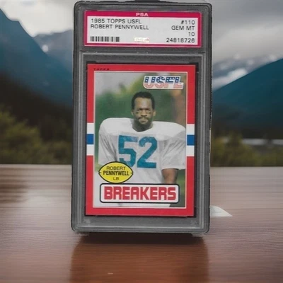 1985 TOPPS USFL Robert Pennywell PSA 10 EXTREME RARE POPULATION 19 New Case - Image 1 of 3