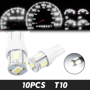 10x T10 192 168 LED Bulbs Car Parking Reverse License Plate Lights 6000K White - Picture 1 of 8