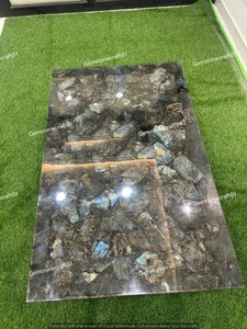 "Labradorite Dining Table Top – Natural Stone, Luxury Gemstone, Unique Modern" - Picture 1 of 5