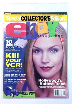 New! eBay Magazine 1st Premiere Issue 1999 SEALED! Natasha Henstridge VTG Y2K - Image 1 of 4